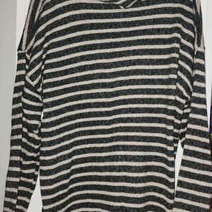 Striped Black and Gray Men's Sweater